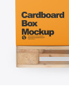 Wooden Pallet With Cardboard Boxes Mockup