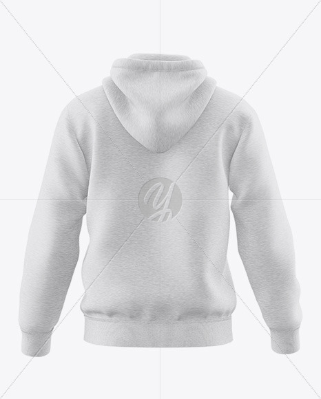 Melange Hoodie Mockup - Back View