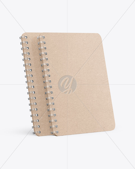 Spring Kraft Notebooks Mockup