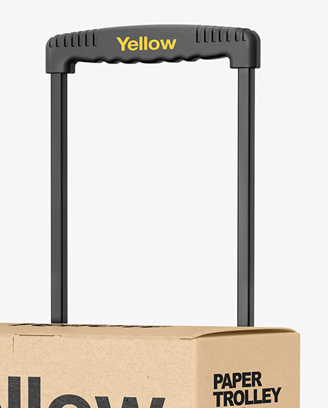 Kraft Paper Trolley Box Mockup