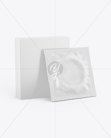 Matte Condom Packaging Mockup