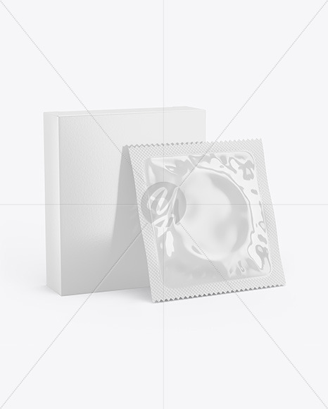 Glossy Condom Packaging Mockup