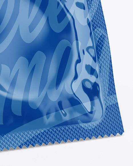 Glossy Condom Packaging Mockup