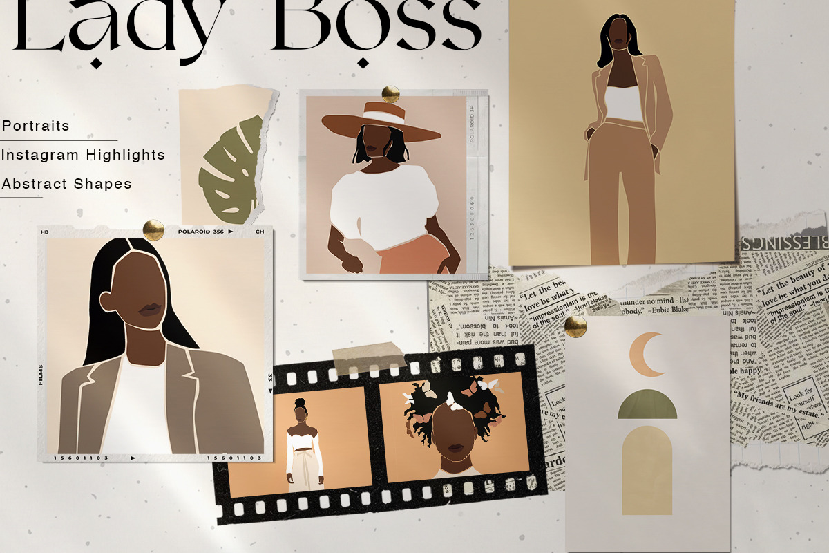 Lady Boss Woman Abstract Portraits