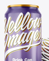 Two Metallic Drink Cans w/ Glossy Finish Mockup