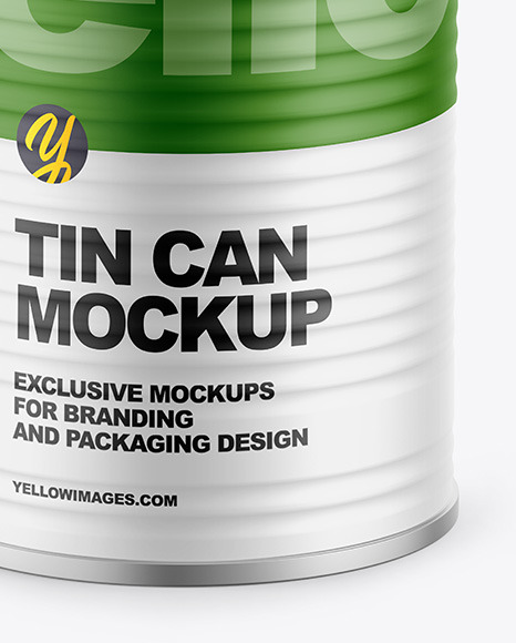 Tin Can w/ Matte Finish Mockup