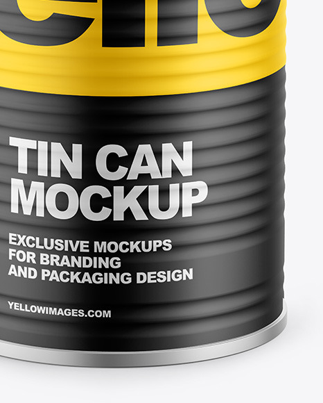 Tin Can w/ Matte Finish Mockup