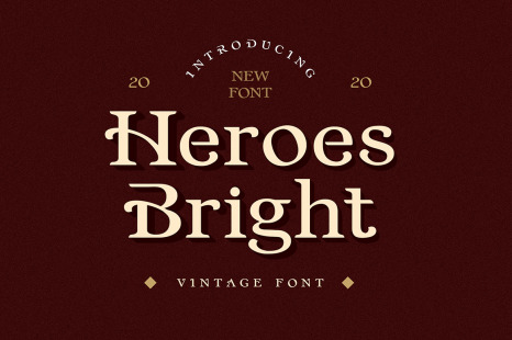 Heroes Bright - Vintage Font - Fonts