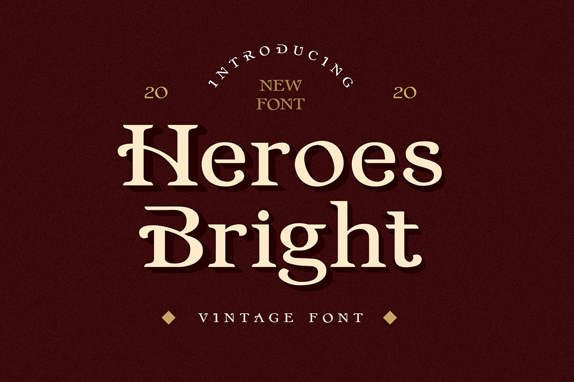 Heroes Bright - Vintage Font