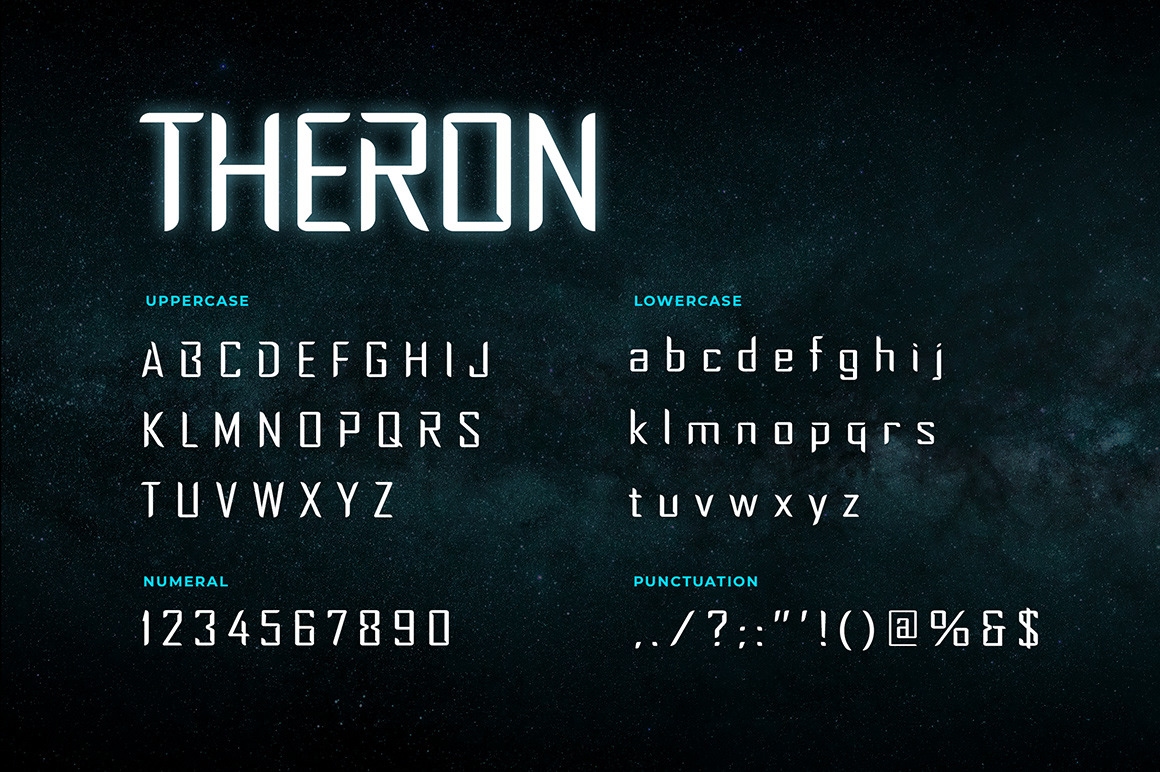 Theron Sci-fi Font Theron Sci-fi Font