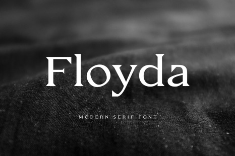 Floyda - Serif Display Font - Yellow font