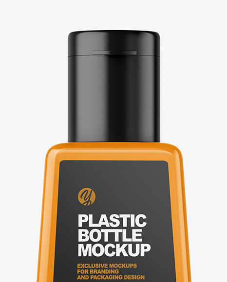 Glossy Plastic Bottle Mockup