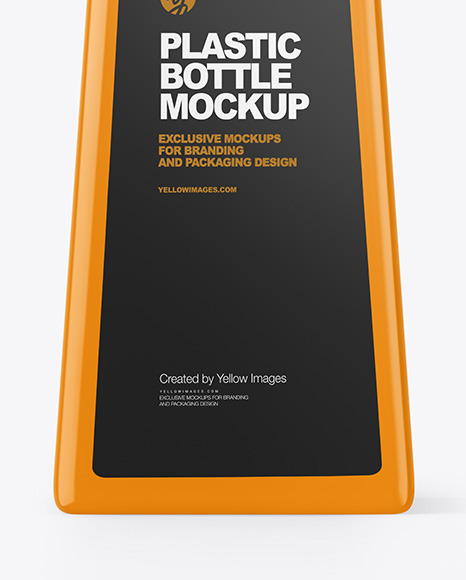 Glossy Plastic Bottle Mockup