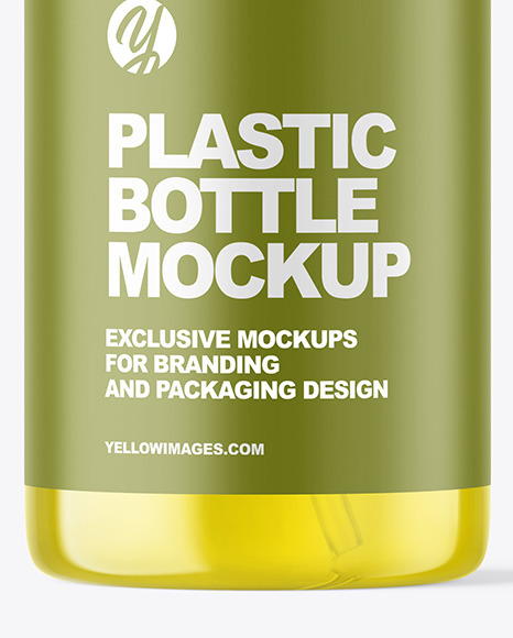 Color Liquid Cosmetic Bottle with Pump Mockup