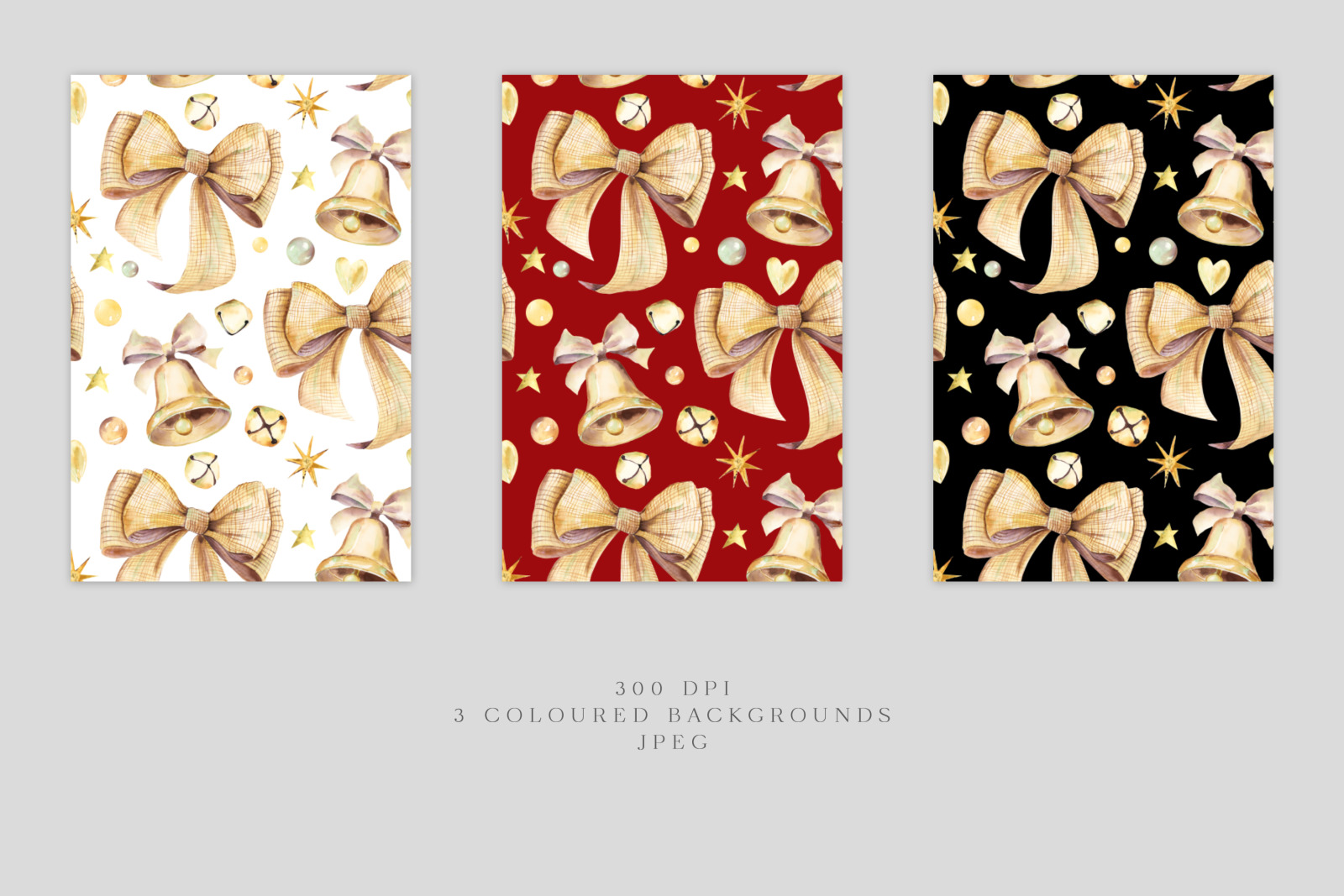Christmas digital paper pack. Red Christmas seamless paper with golden christmas decor Christmas digital paper pack. Red Christmas seamless paper with golden christmas decor