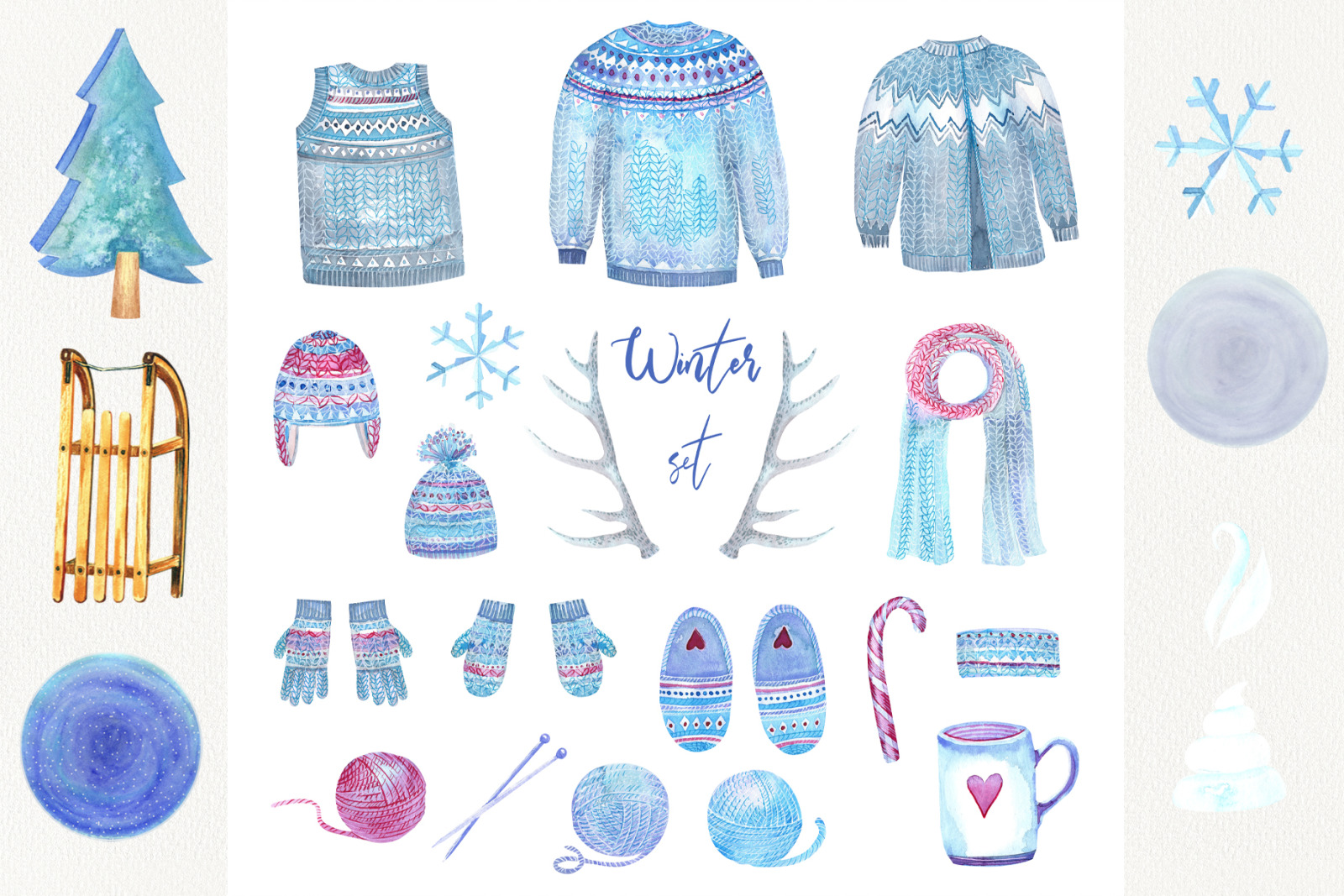 Watercolor Cosy Winter