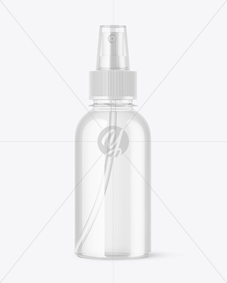 Clear Spray Bottle Mockup