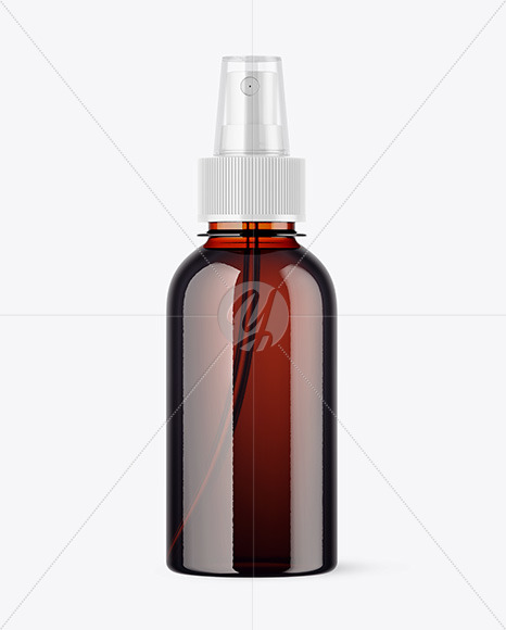 Amber Spray Bottle Mockup