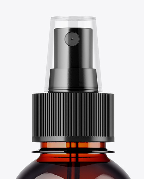 Amber Spray Bottle Mockup