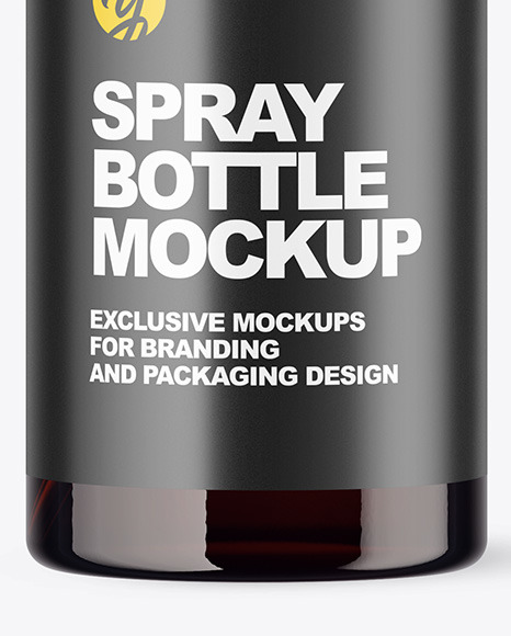 Amber Spray Bottle Mockup