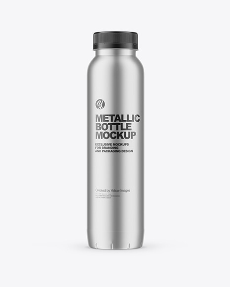 Matte Metallic Bottle Mockup