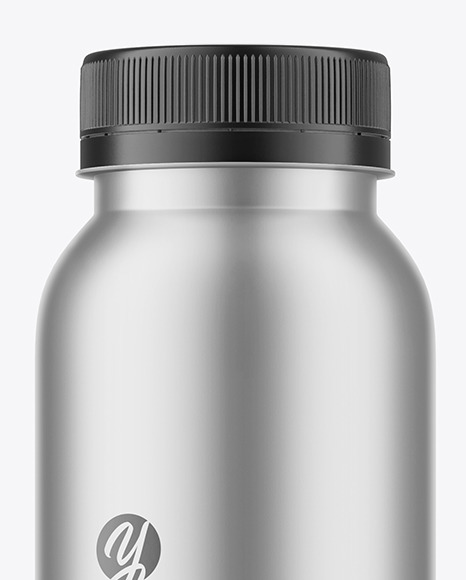 Matte Metallic Bottle Mockup