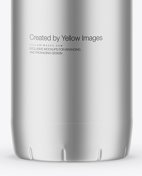 Matte Metallic Bottle Mockup