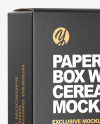 Paper Box with Breakfast Cereal Mockup