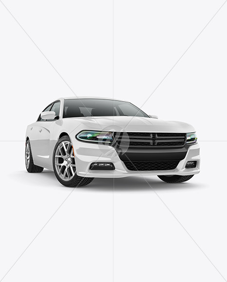 Muscle Car Mockup - Half Side View