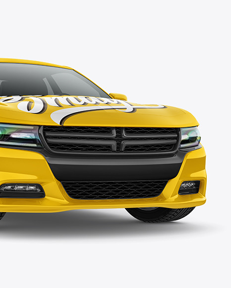 Muscle Car Mockup - Half Side View - Muscle+Cars+Font+Duo