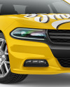 Muscle Car Mockup - Half Side View