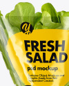 Plastic Bag With Salad Mockup