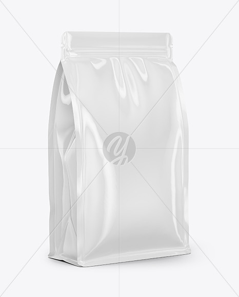 Glossy Food Bag Mockup - Half Side View