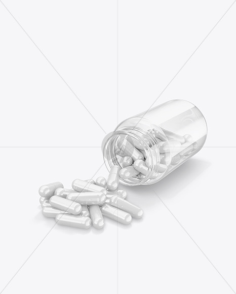 Clear Pills Bottle Mockup