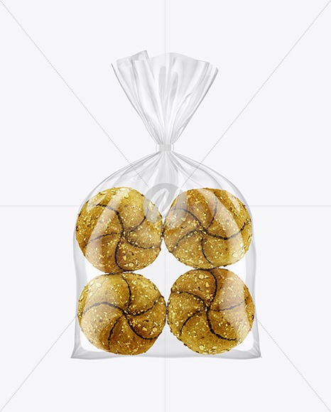 Bag with Kaiser Buns Mockup Bag with Kaiser Buns Mockup