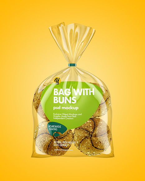 Bag with Kaiser Buns Mockup Bag with Kaiser Buns Mockup
