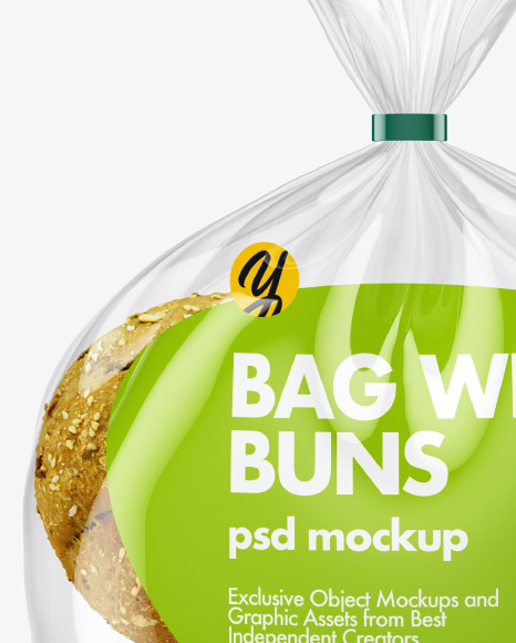 Bag with Kaiser Buns Mockup Bag with Kaiser Buns Mockup