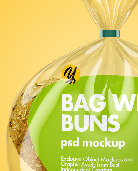 Bag with Kaiser Buns Mockup Bag with Kaiser Buns Mockup