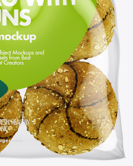 Bag with Kaiser Buns Mockup Bag with Kaiser Buns Mockup