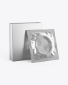 Matte Metallic Condom Packaging Mockup