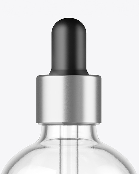 100ml Clear Glass Dropper Bottle Mockup