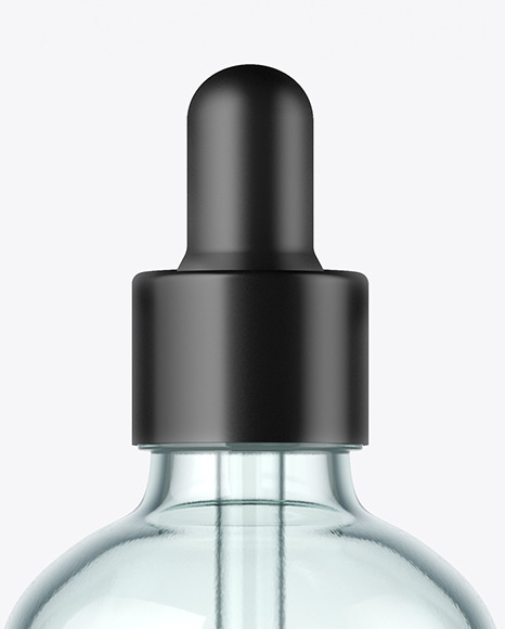 100ml Blue Glass Dropper Bottle Mockup