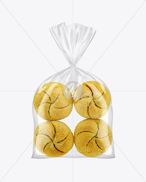 Bag with Kaiser Buns Mockup Bag with Kaiser Buns Mockup