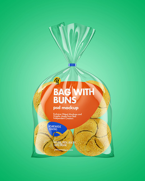 Bag with Kaiser Buns Mockup Bag with Kaiser Buns Mockup
