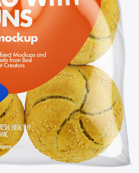 Bag with Kaiser Buns Mockup Bag with Kaiser Buns Mockup