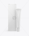 Cosmetic Tube w/ Paper Box Mockup