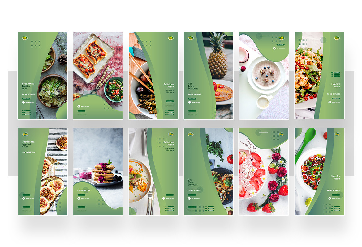 Healthy Food Instagram Post and Story Template