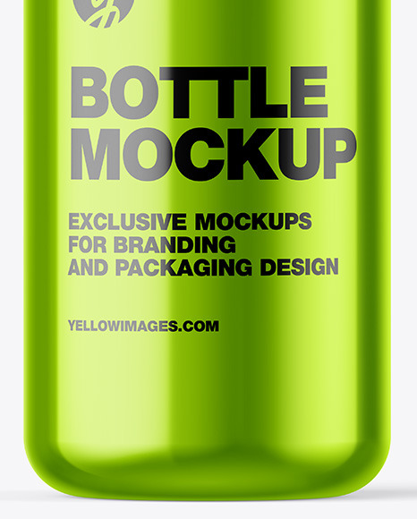 Metallic Bottle w/ Open Pump Mockup