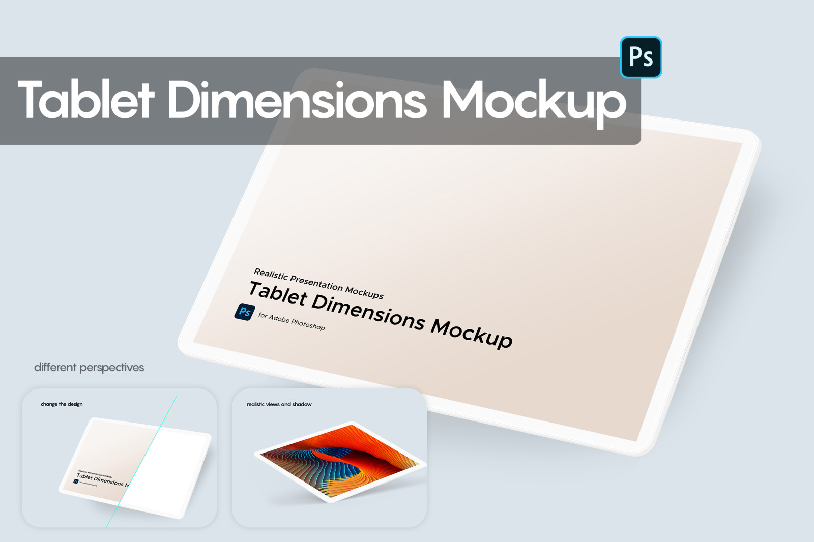 Tablet Dimensions Mockup