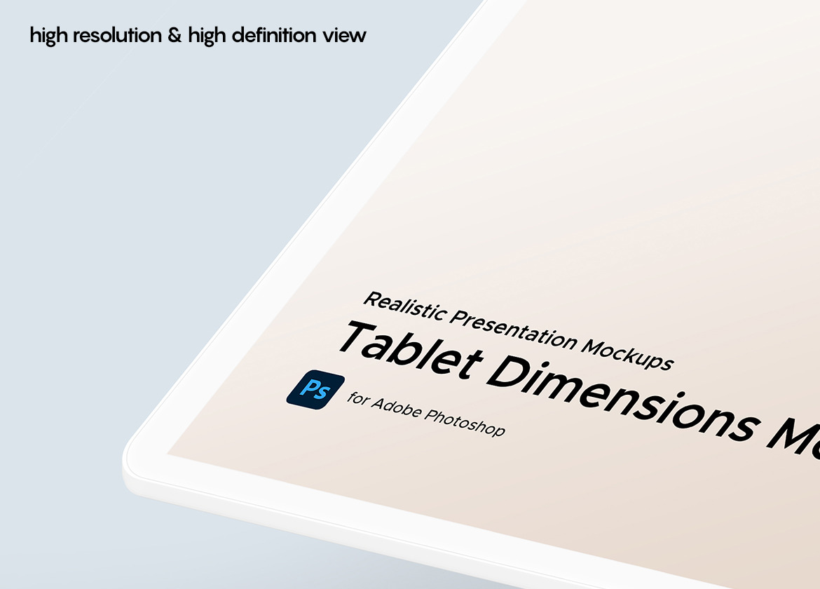 Tablet Dimensions Mockup Tablet Dimensions Mockup